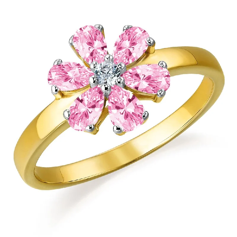 women statement bangles -Pink Forget-Me-Not Ring