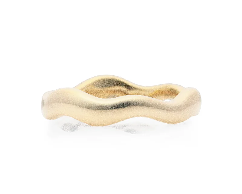 women mixed metal bracelets -Echo Ring