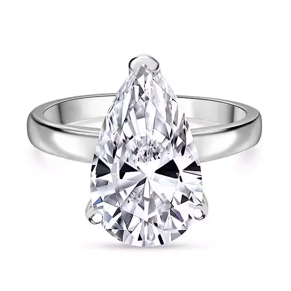 women wedding and engagement rings -5Ct Solitaire Lab Grown Diamond Ring in Platinum