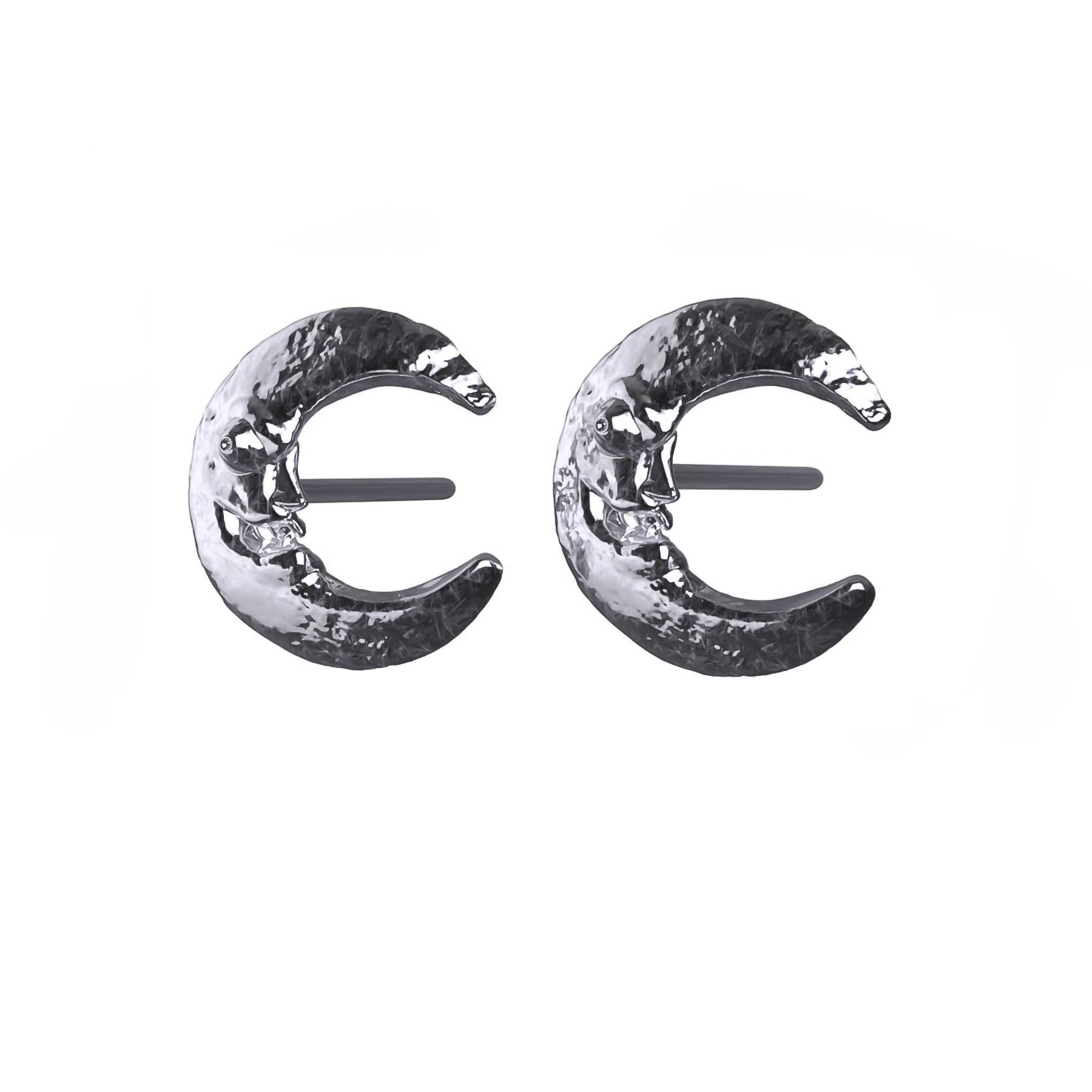 women sterling silver earrings -LUNA THE LUNATIC LUNAR EARRING