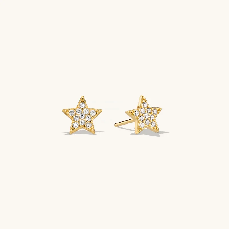 women gold hoop earrings -Astrid Star Stud Earring in Gold