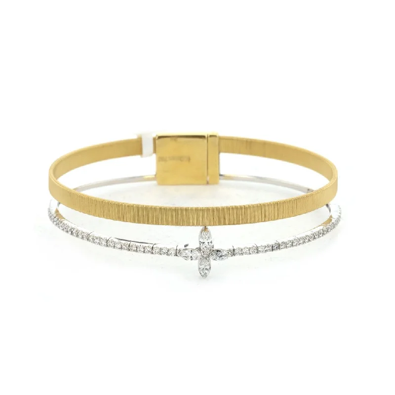 0.89 ctw Diamond 2-Row Bracelet