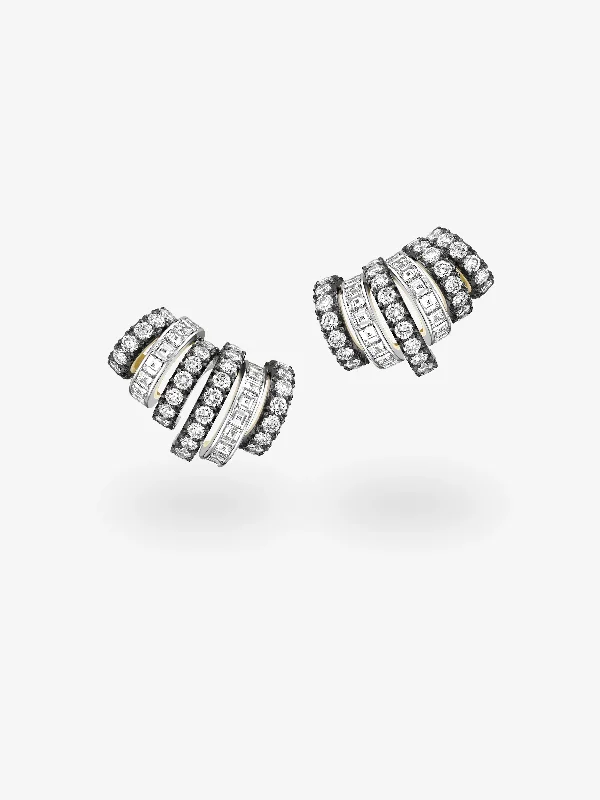 women luxury earrings for women -Carmela Diamond Spaghettio Earrings