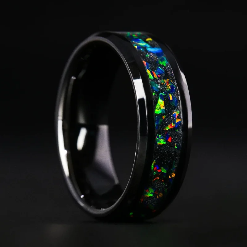 women classic bangles -Dragon Scale Opal Glowstone Ring