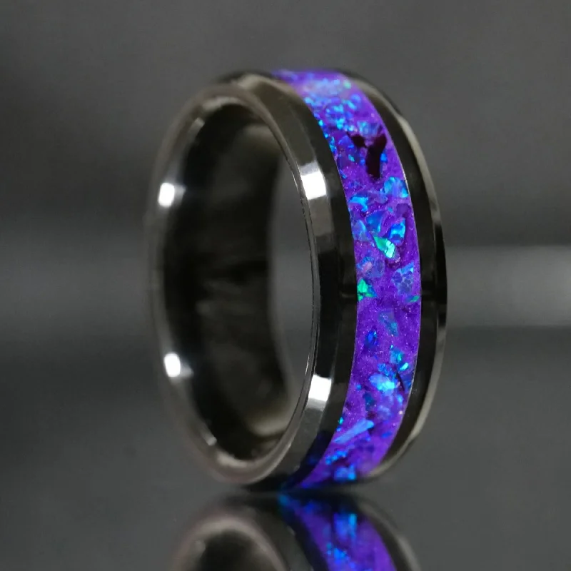 women statement bangles -Lavender Opal Glowstone Ring