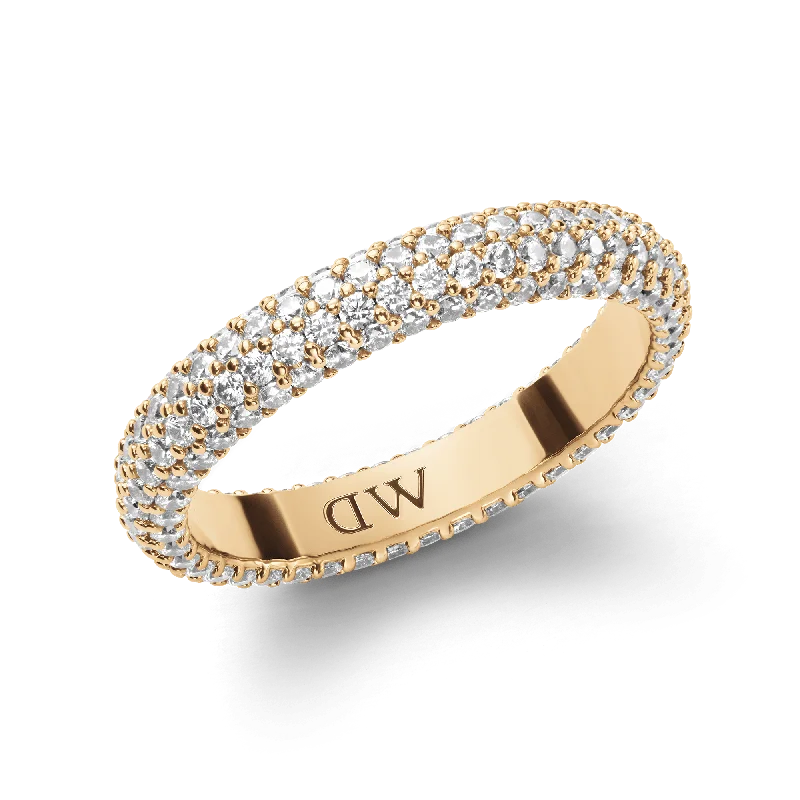 women crystal bangles -Pavé Crystal Ring Gold