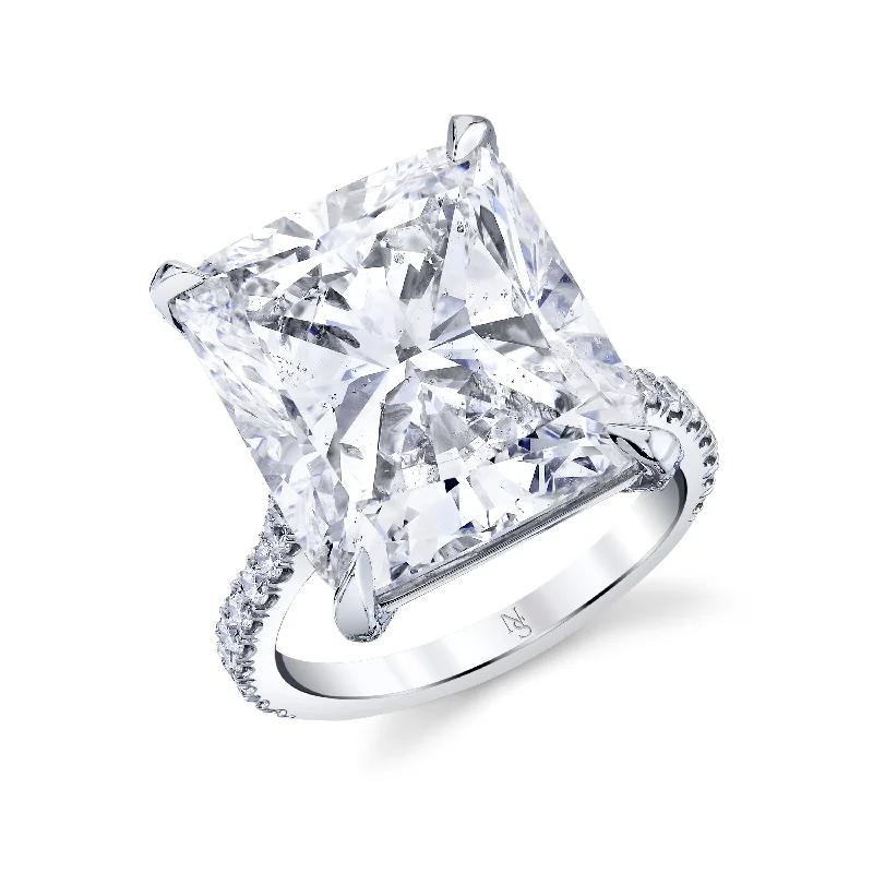 women simple engagement rings -15.13 Carat Radiant Cut Diamond Ring