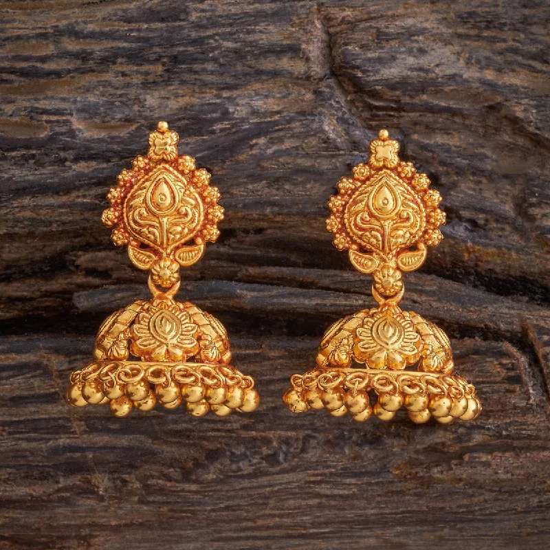 women wedding earrings -Silver Temple Earring 174356