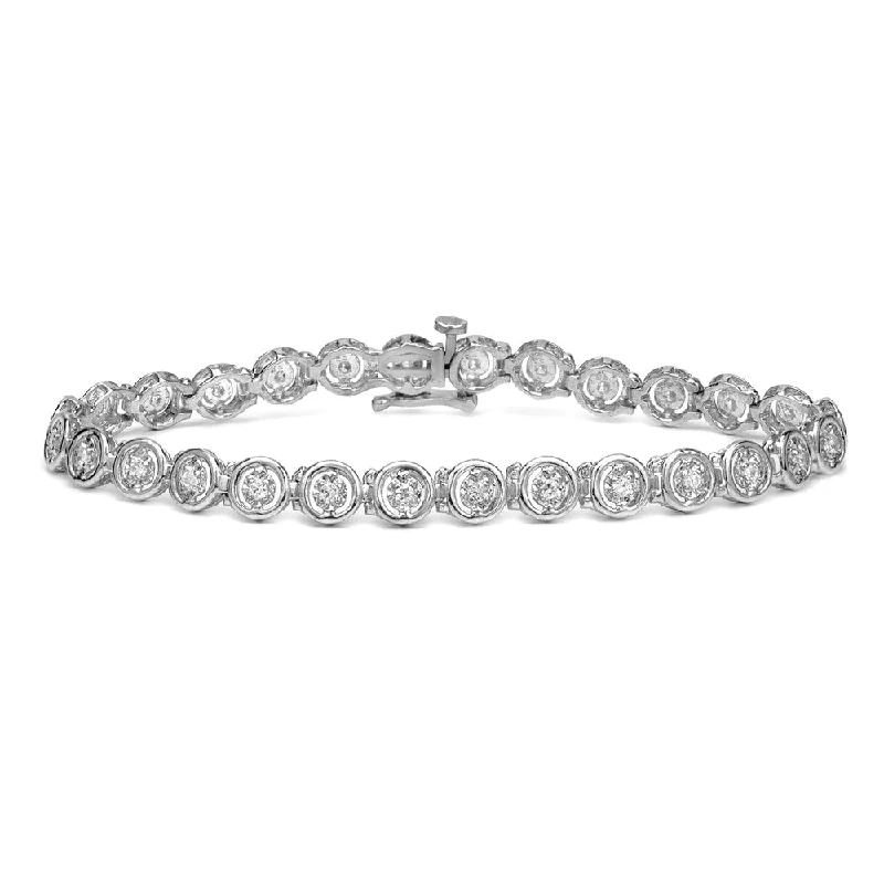 Auriya 14k White Gold 1/2ct TDW Round Diamond Bracelet