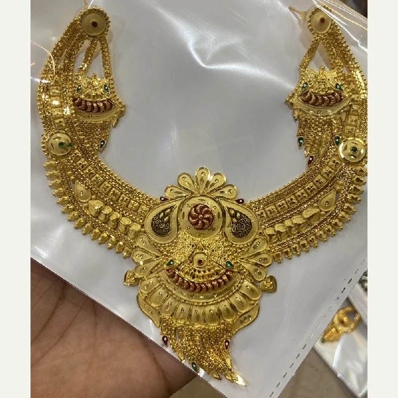 women charm necklaces -The Jangid Arts Forming Gold Plated Necklace Set