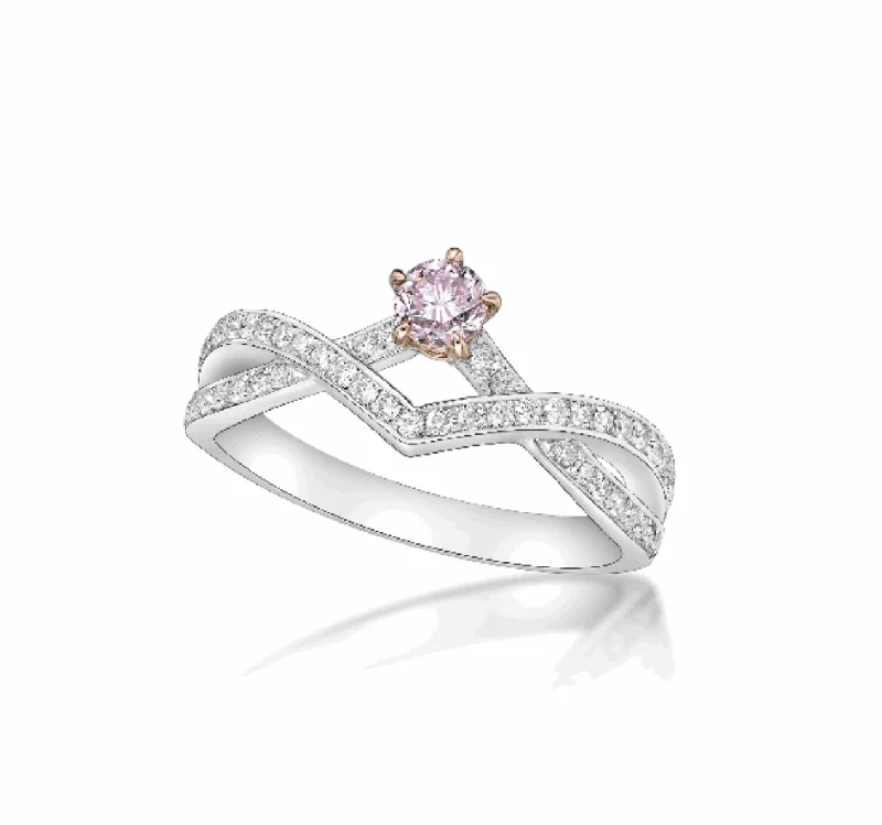 women diamond engagement rings -DIADEM Fancy Pink Diamond Engagement Ring GIA Certified  by Mike Nekta NYC