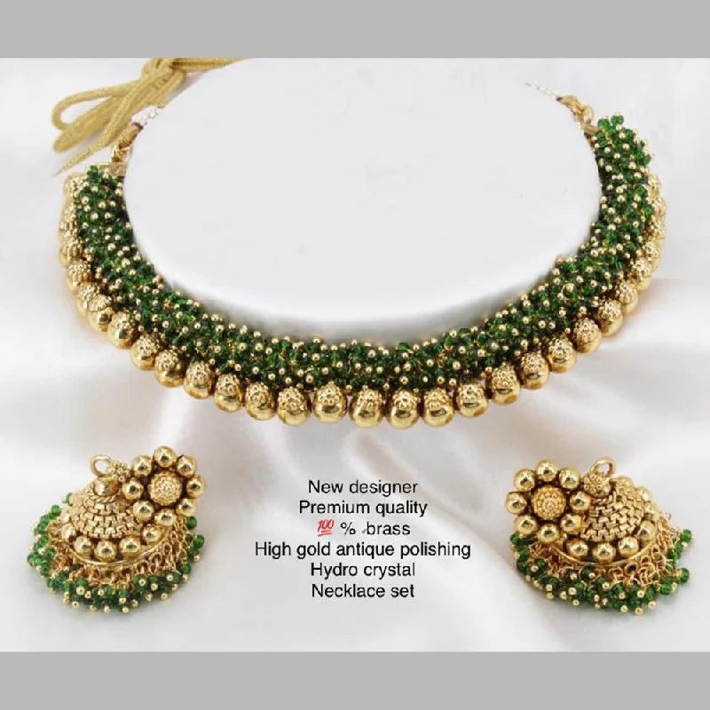 women sparkling necklaces -Manisha Jewellery Gold Plated Necklace Set