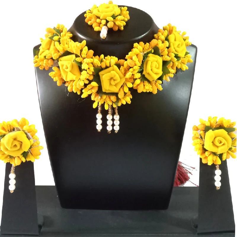 women elegant necklaces -Kavyas Kreation Floral Necklace Set