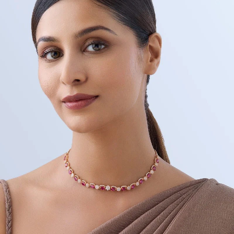 women stackable necklaces -Zircon Necklace 160559