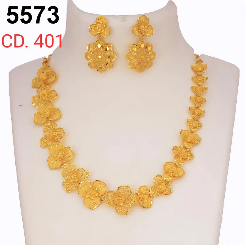 women chunky necklaces -MR Jewellery Forming Gold Plated Necklace Set