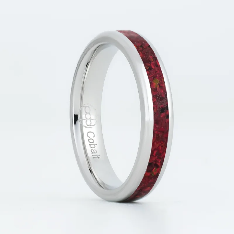 women contemporary bangles -Crimson Red Opal Glowstone Stackable Ring