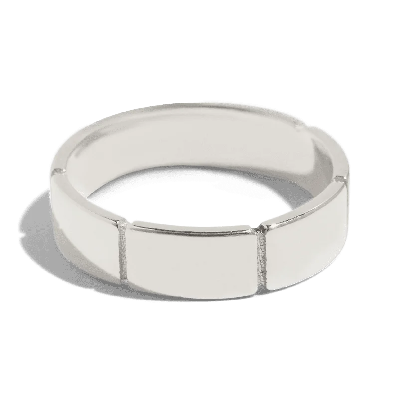 women modern bangles -THE IMANI RING - sterling silver