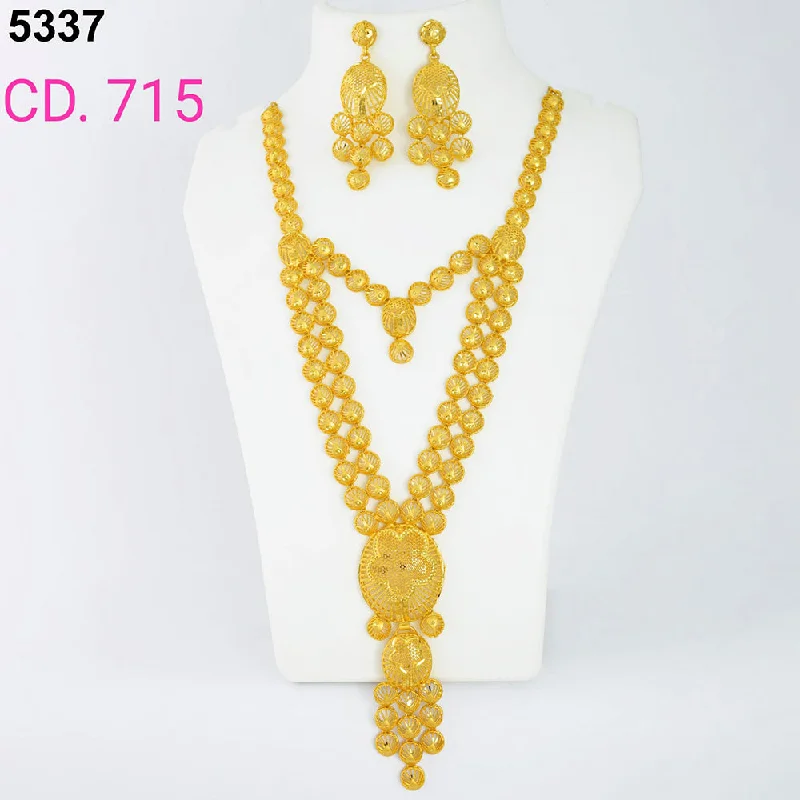 women nature-inspired necklaces -MR Jewellery Forming Gold Plated Necklace Set