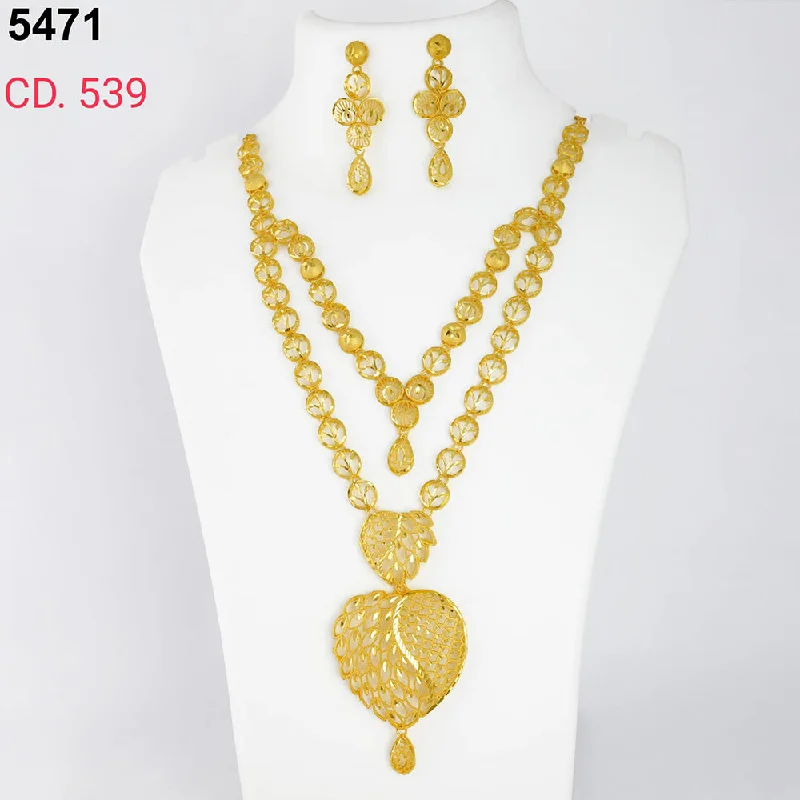 women birthday gift necklaces -MR Jewellery Forming Gold Plated Necklace Set