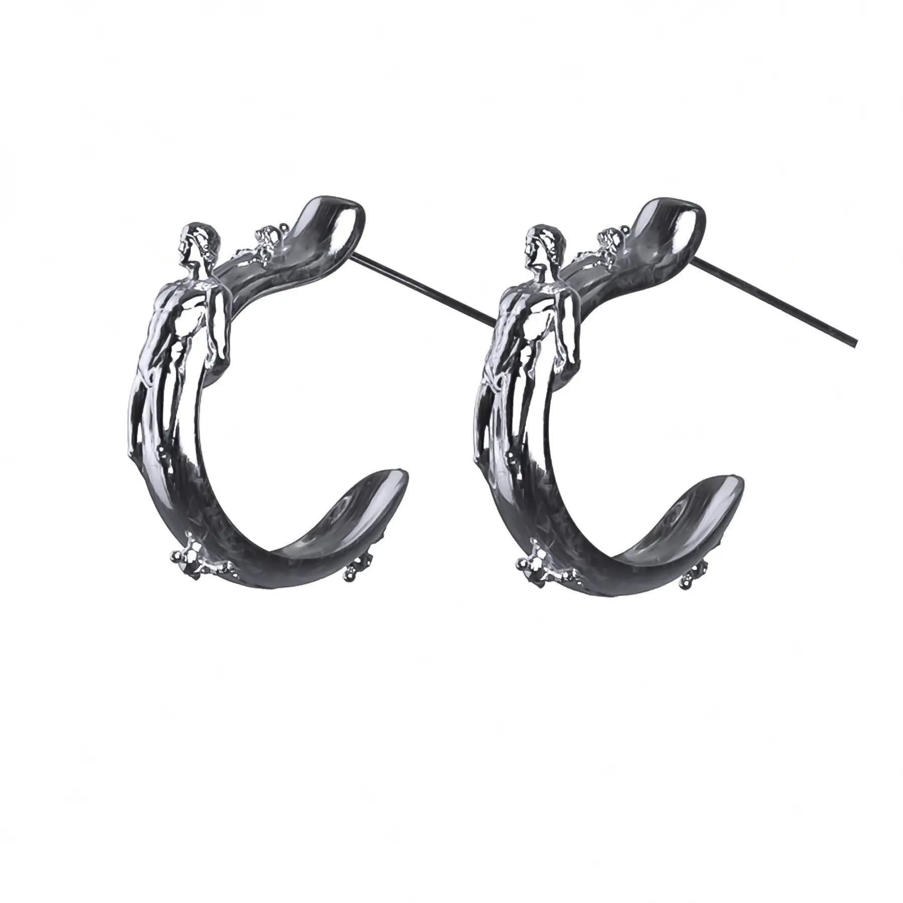 women artistic earrings -CONDEMNED OPEN HOOP EARRING