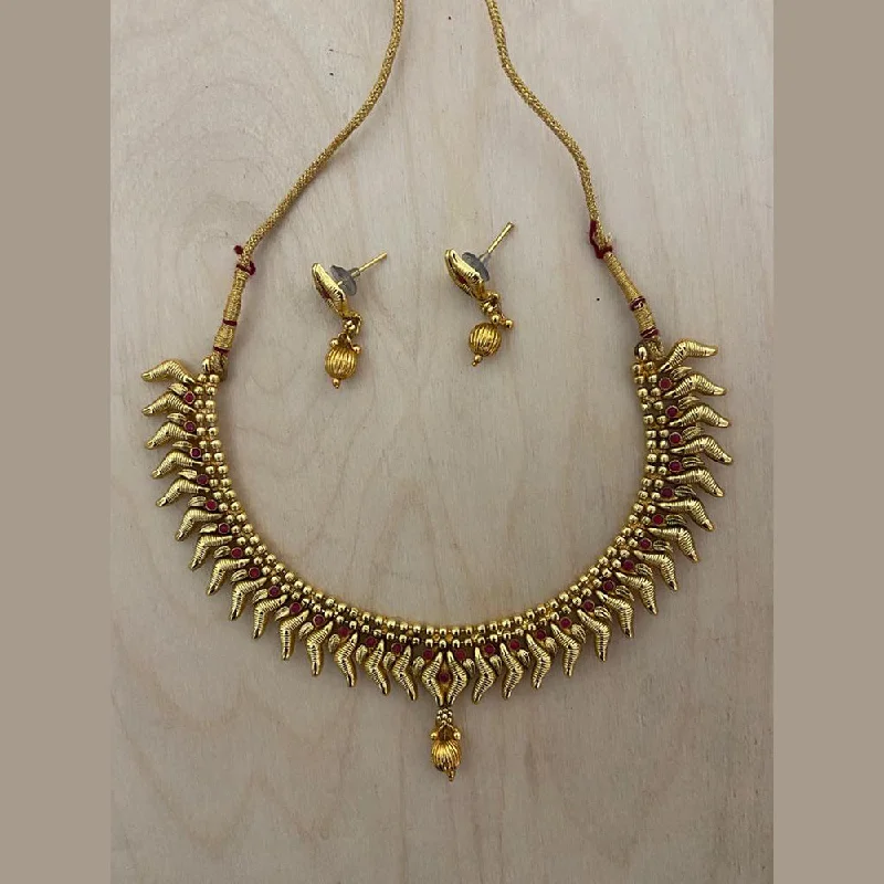 women high-quality necklaces -India Art Gold Plated Necklace Set