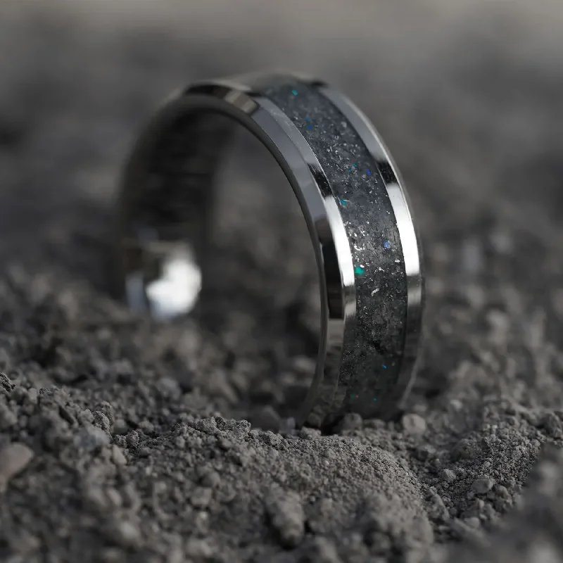 women bangle bracelets -Glowstone Cremation Ring with Ashes