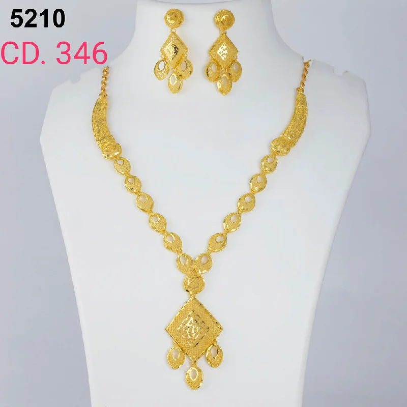 women vintage necklaces -MR Jewellery Forming Gold Plated Necklace Set