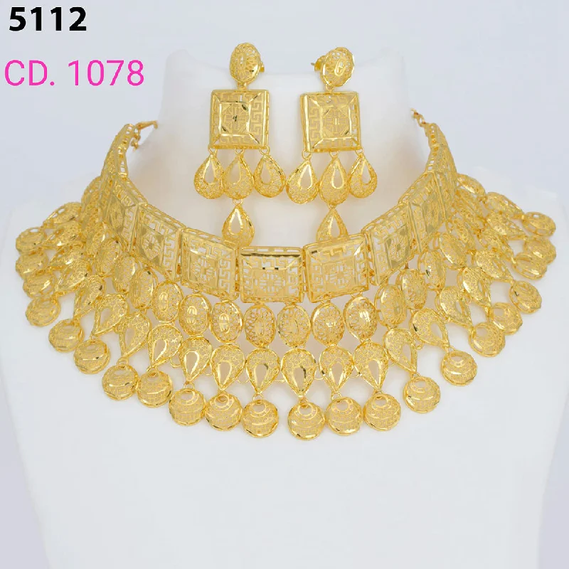 women classic necklaces -MR Jewellery Forming Gold Plated Necklace Set