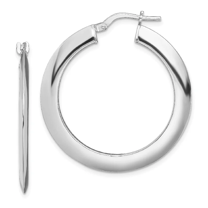 women artistic earrings -Sterling Silver 33MM Hoop Earrings