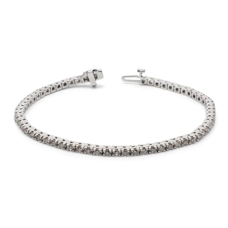 14k Gold 2ct TDW Round Diamond Tennis Bracelet by Auriya