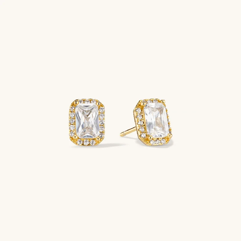 women stylish earrings -Radiance Stud Earrings In Gold