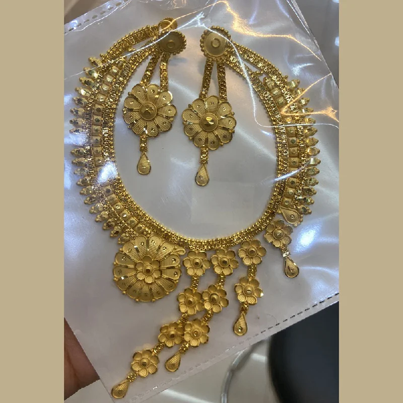 women gold necklaces -The Jangid Arts Forming Gold Plated Necklace Set