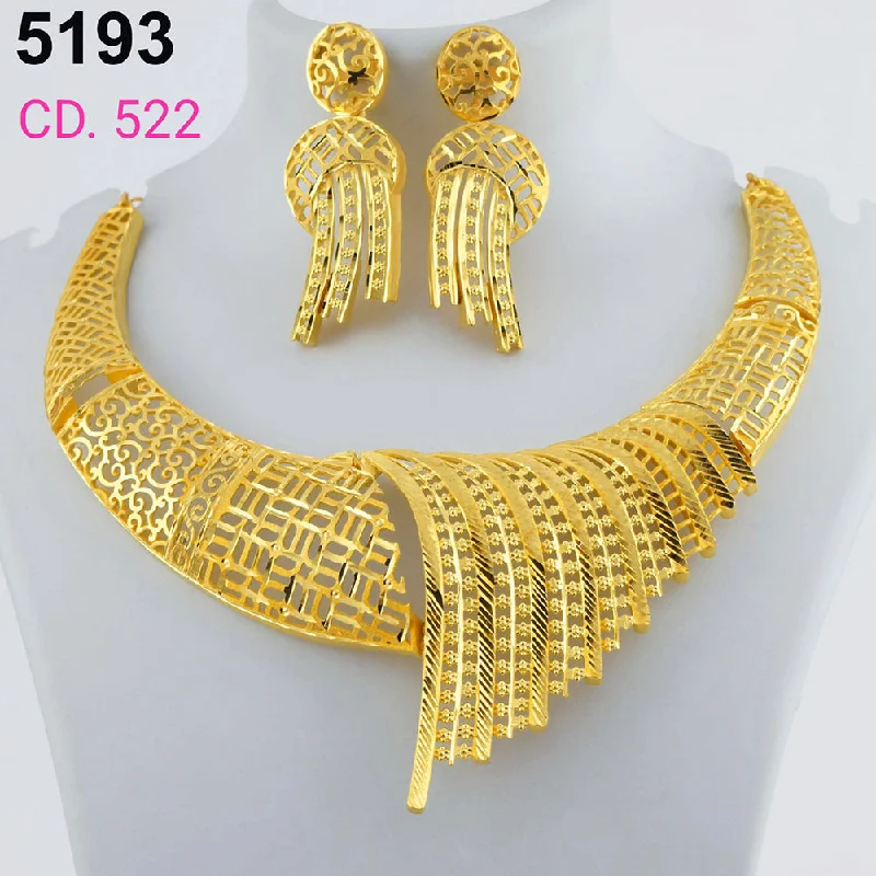 women chic necklaces -MR Jewellery Forming Gold Plated Necklace Set