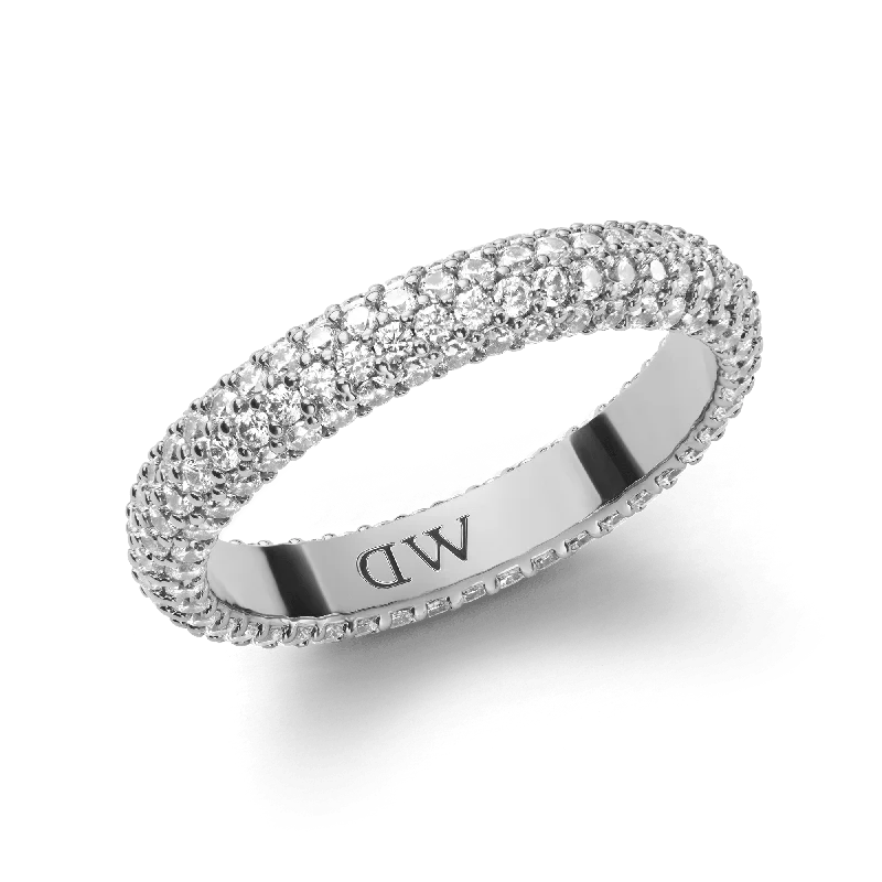 women bracelets -Pavé Crystal Ring Silver