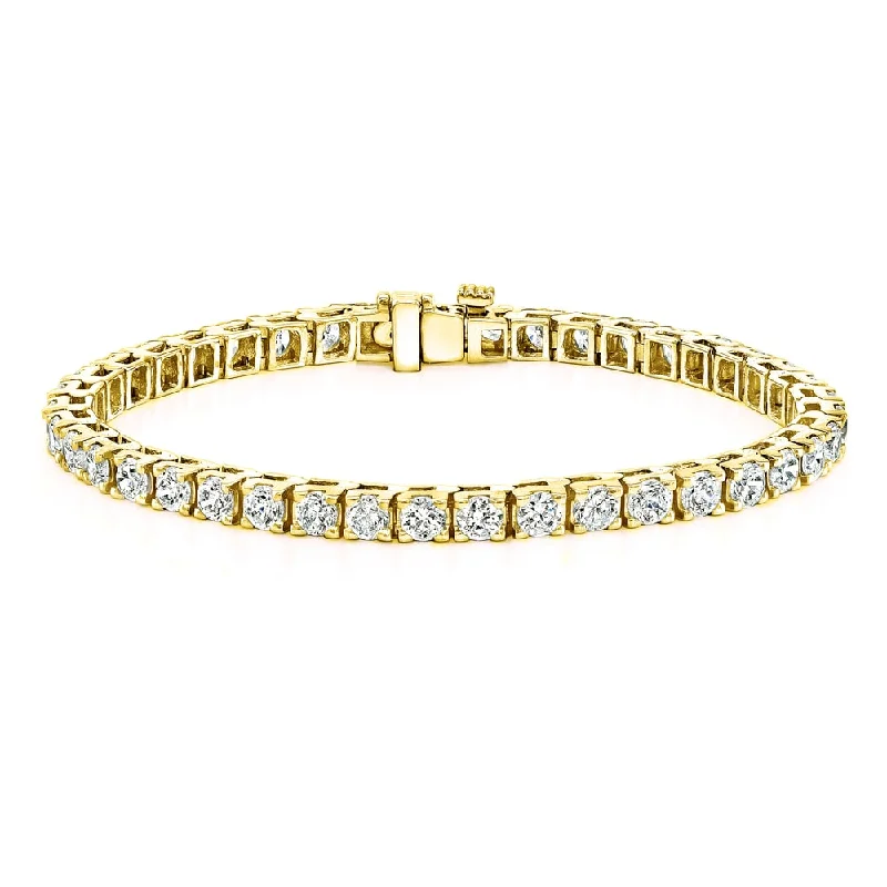 Auriya 14k Gold 9ct TDW Round Diamond Tennis Bracelet