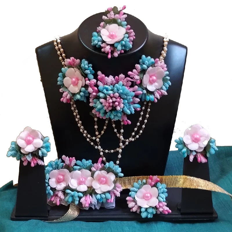 women romantic necklaces -Kavyas Kreation Floral Necklace Set