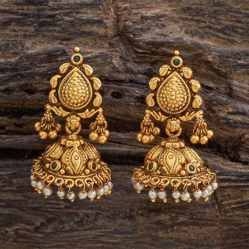 women fashion-forward earrings -Silver Temple Earring 174354