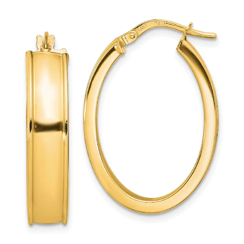 women elegant earrings -14KT Yellow Gold Hoop Earrings