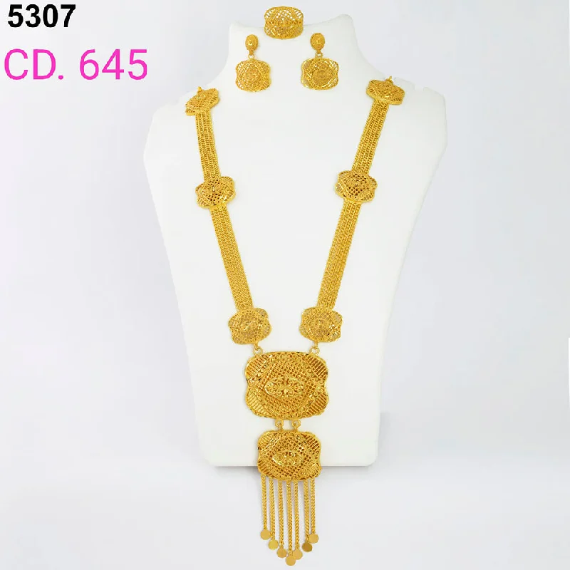 women wedding day necklaces -MR Jewellery Forming Gold Plated Necklace Set