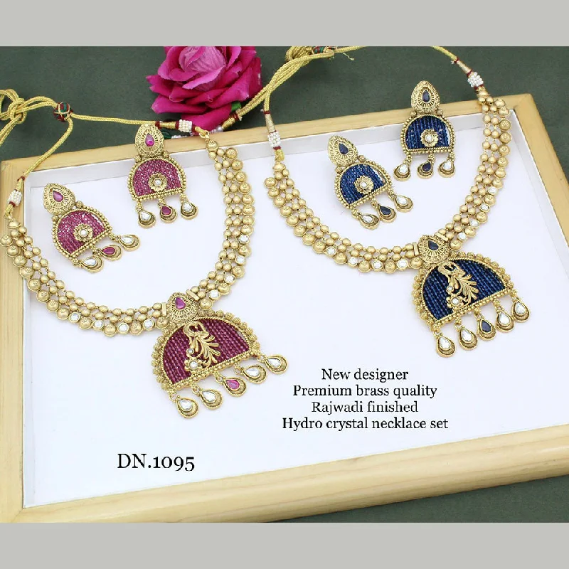 women wedding day necklaces -Manisha Jewellery Gold Plated Necklace Set