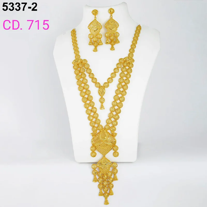 women minimalist gold necklaces -MR Jewellery Forming Gold Plated Necklace Set