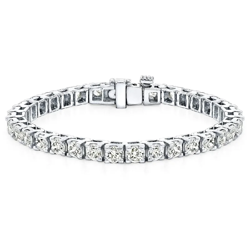 Auriya 12 carat TW Round Diamond Tennis Bracelet 14K Gold