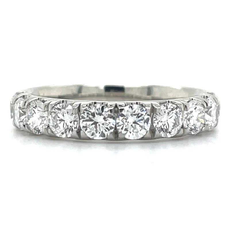 women luxury diamond rings -Platinum 1.50ct Ten Stone Laboratory Grown Diamond Ring