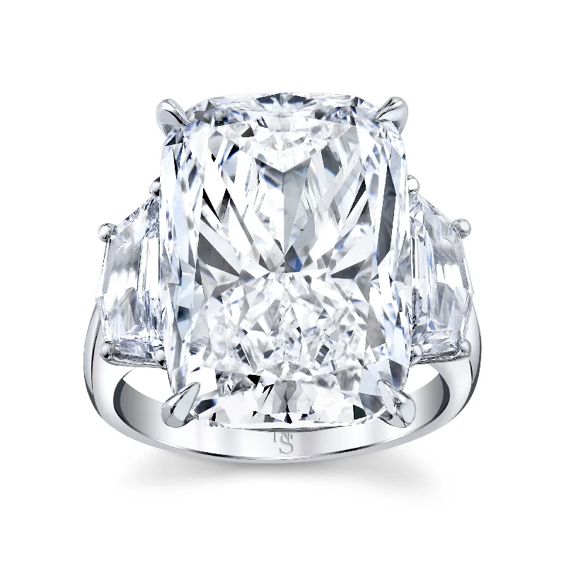 women cushion-cut engagement rings -16.71 Carat Cushion Cut Diamond Ring