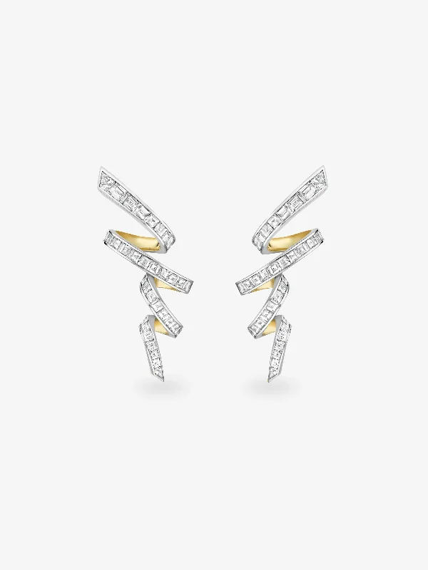 women fashion earrings -Carmela Diamond Tagliatelle Earrings