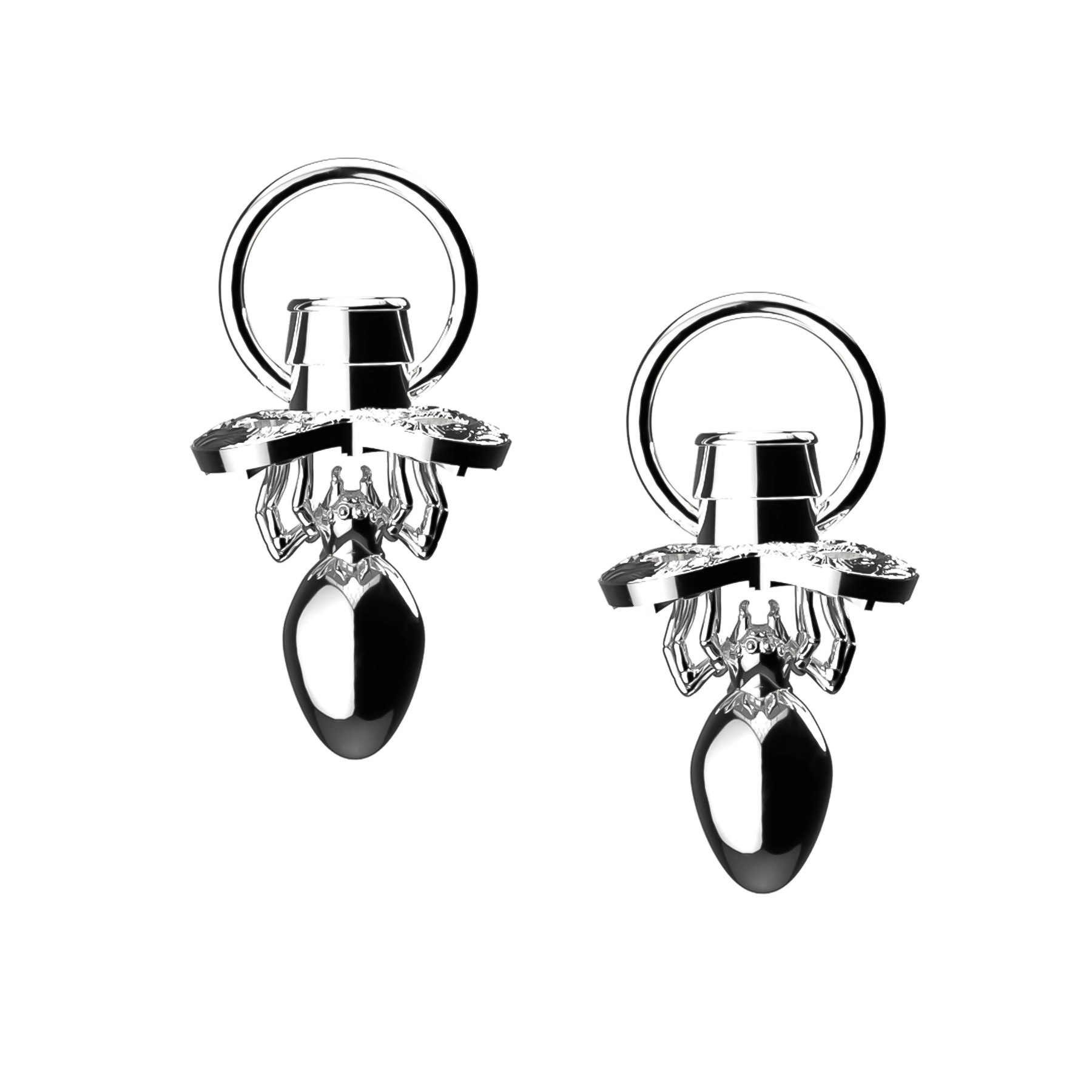 women vintage stud earrings -SPIDER PACIFIER EARRING