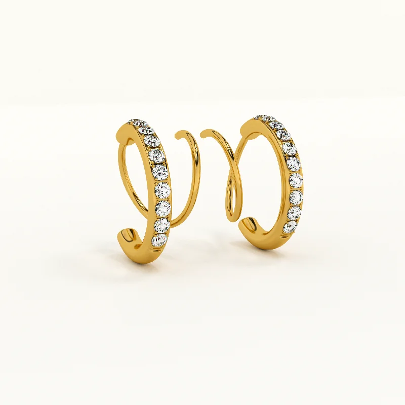 women hoop earrings -Curvy Embrace Earrings