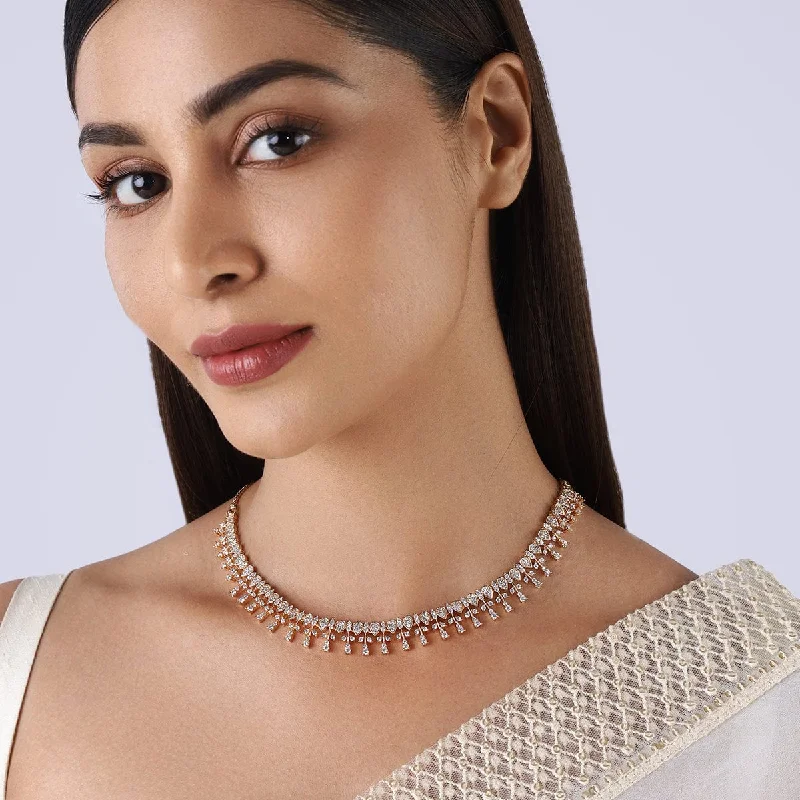 women chic choker necklaces -Zircon Necklace 160791