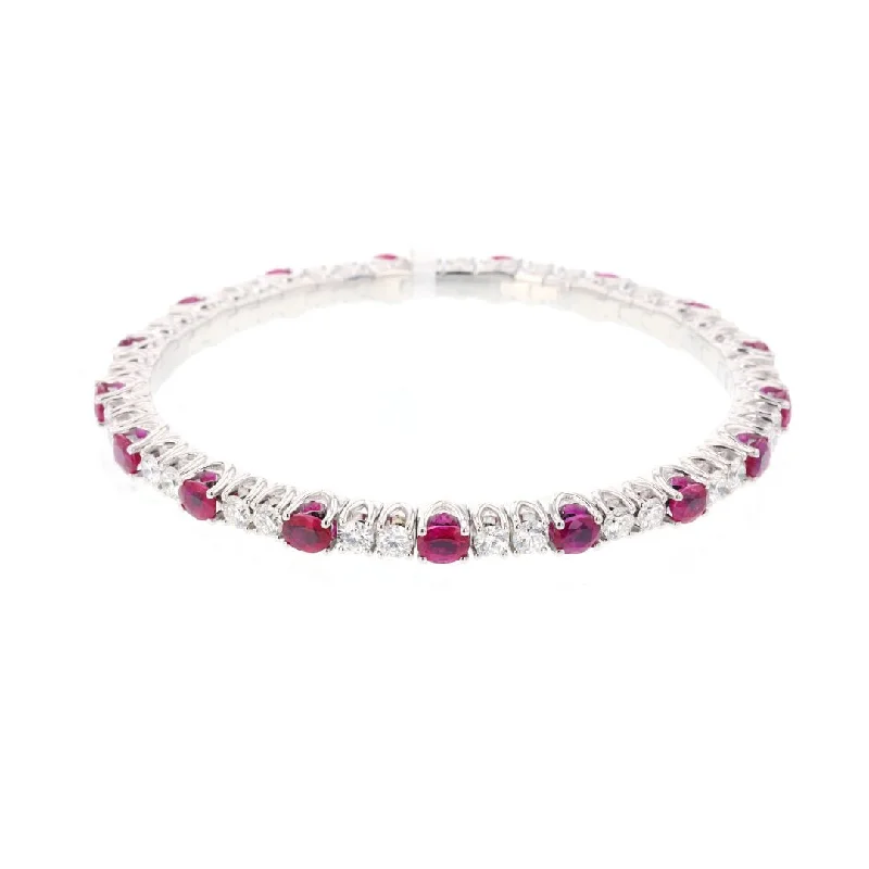 Ruby & Diamond Stretch Bracelet