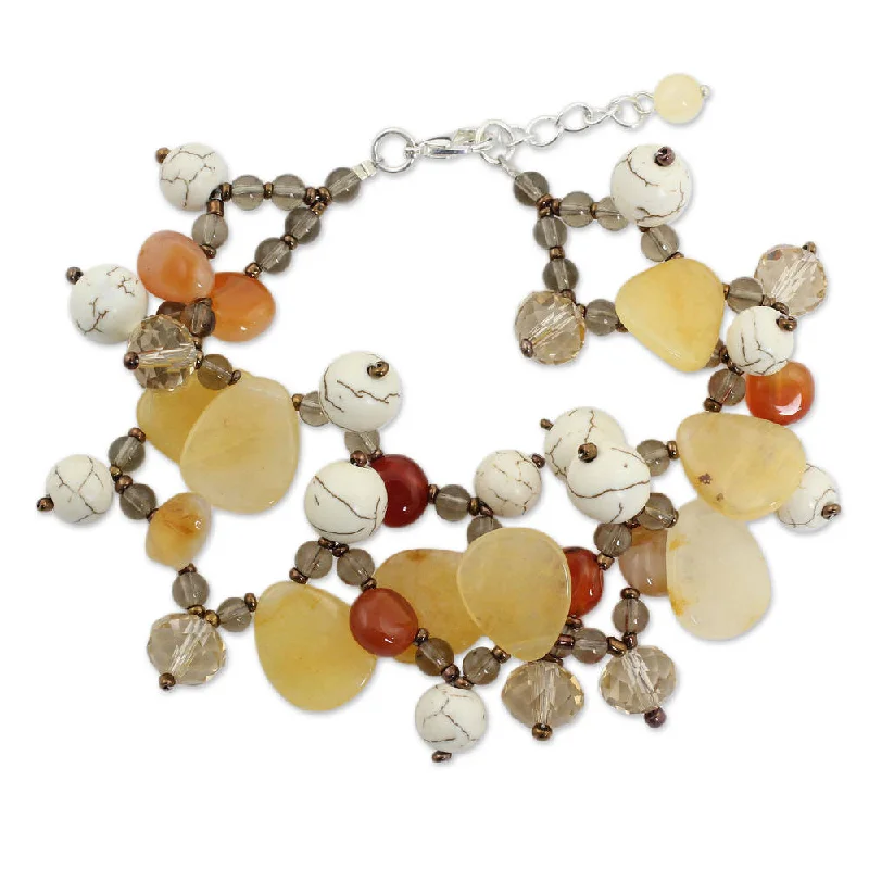 Handmade Multi-gemstone 'Autumn Symphony' Bracelet (Thailand)